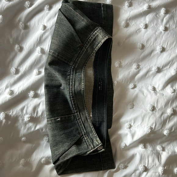 Never worn, nwot, Theory mini skirt, size 12, jean - Picture 3 of 4